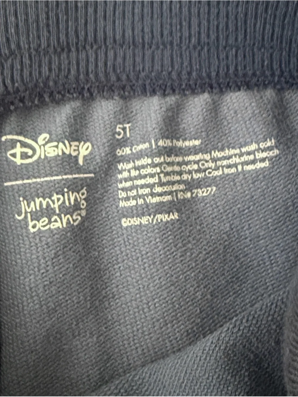 Disney 5T Boys Character Print Shorts Blue Camo Size 5 Kids